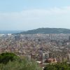 Barcelona - výhled z parku Güell na Montjuic