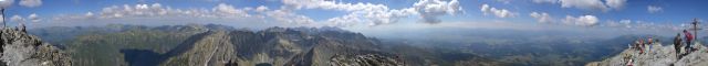 13 08 03 10.55.20 Panorama z vrcholu Kriváně